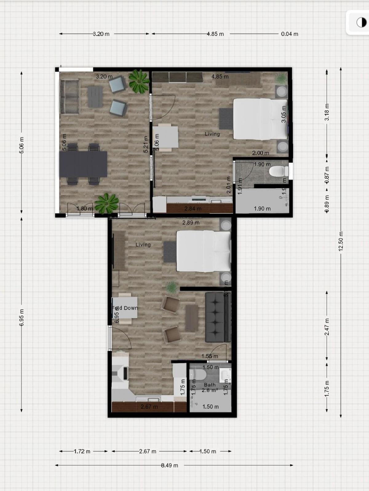 Apartment Newly Renovated 2 Bedroom With Patio Unit B Sleeps 4-6 *