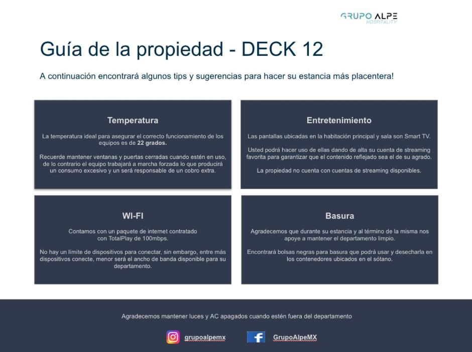 Deck 12 Apartment *