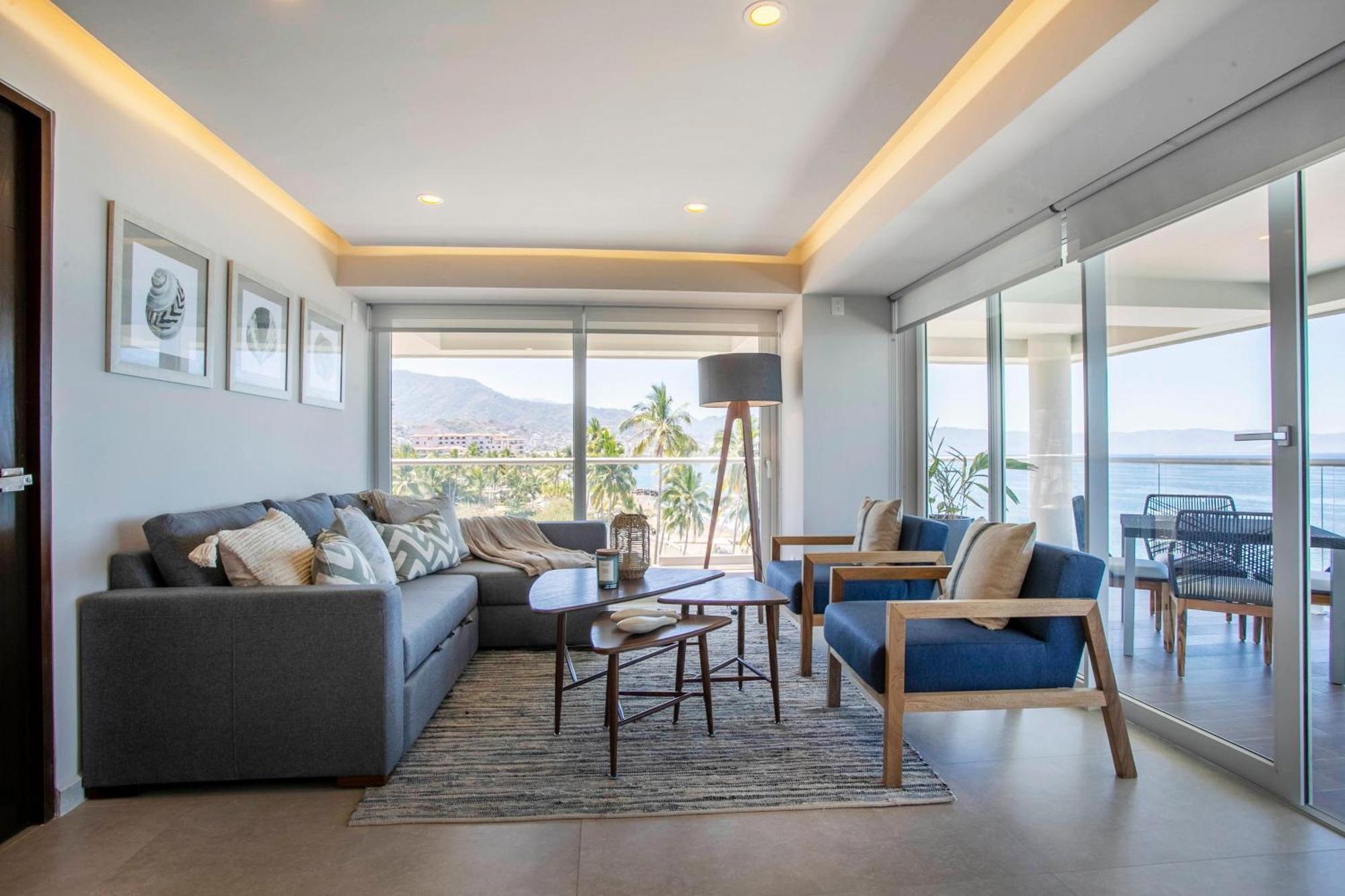 Upscale Corner Unit With Large Wrap Around Balcony And Pools * Puerto Vallarta