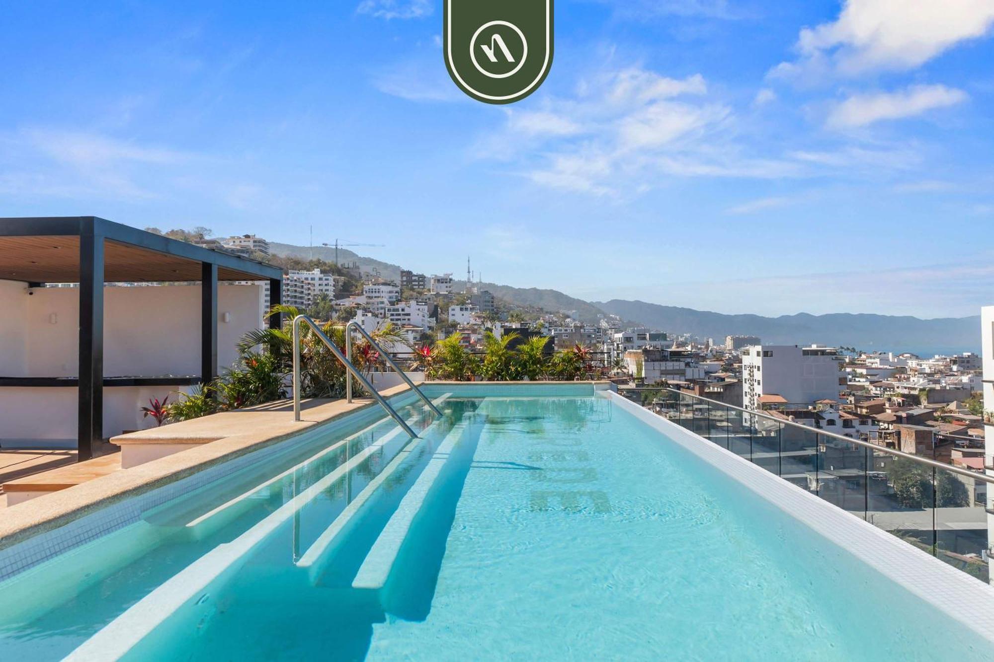 Apartment Boho 2 Bedroom - Dowtown - Rooftop Pool - Jacuzzi Puerto Vallarta