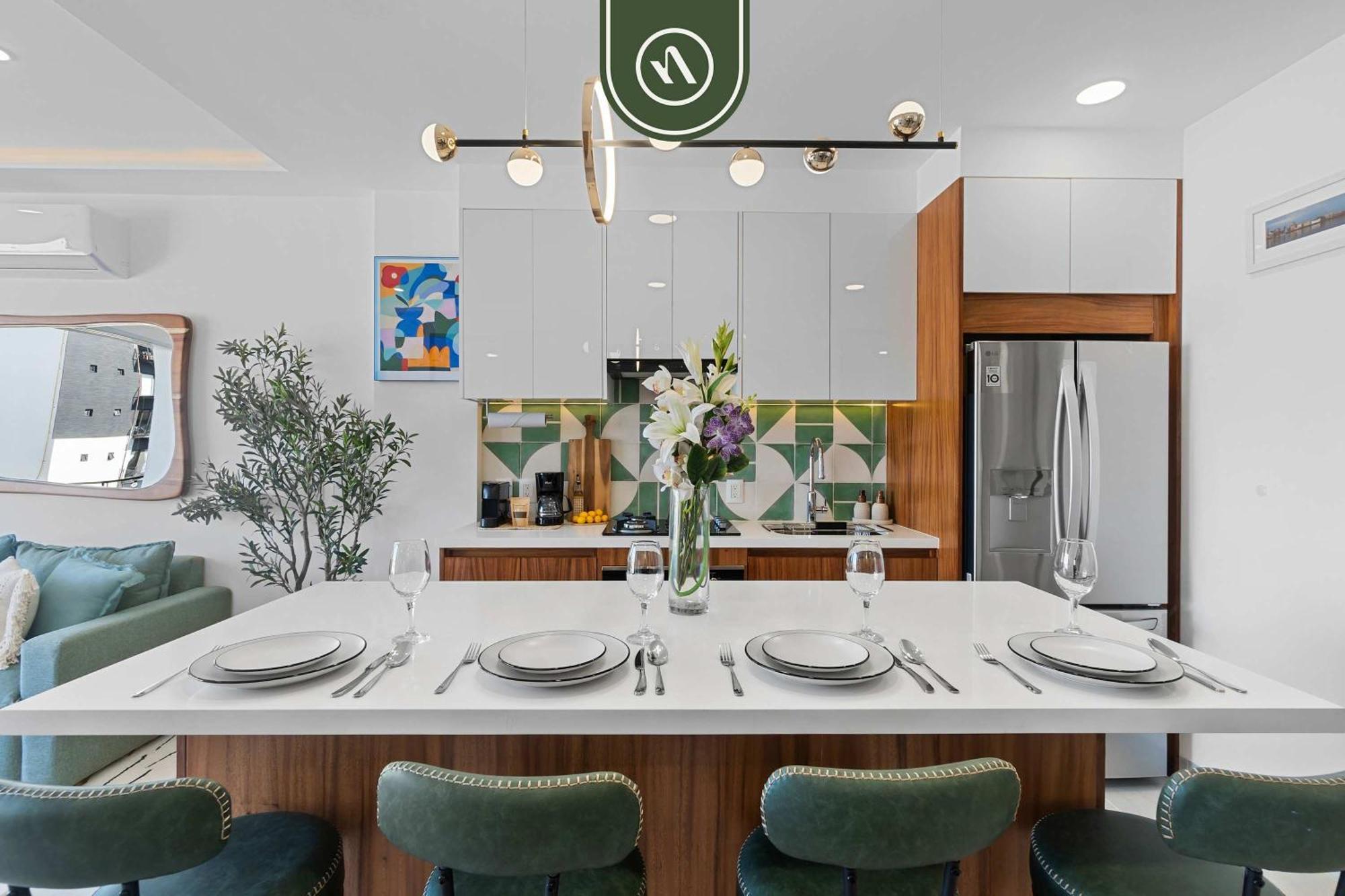 Apartment Boho 2 Bedroom - Dowtown - Rooftop Pool - Jacuzzi *