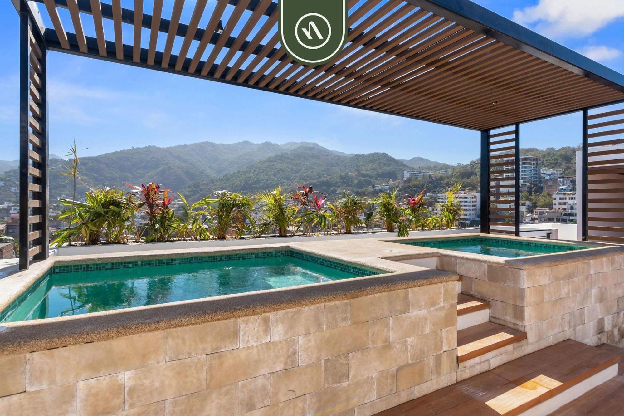 Apartment Boho 2 Bedroom - Dowtown - Rooftop Pool - Jacuzzi Puerto Vallarta