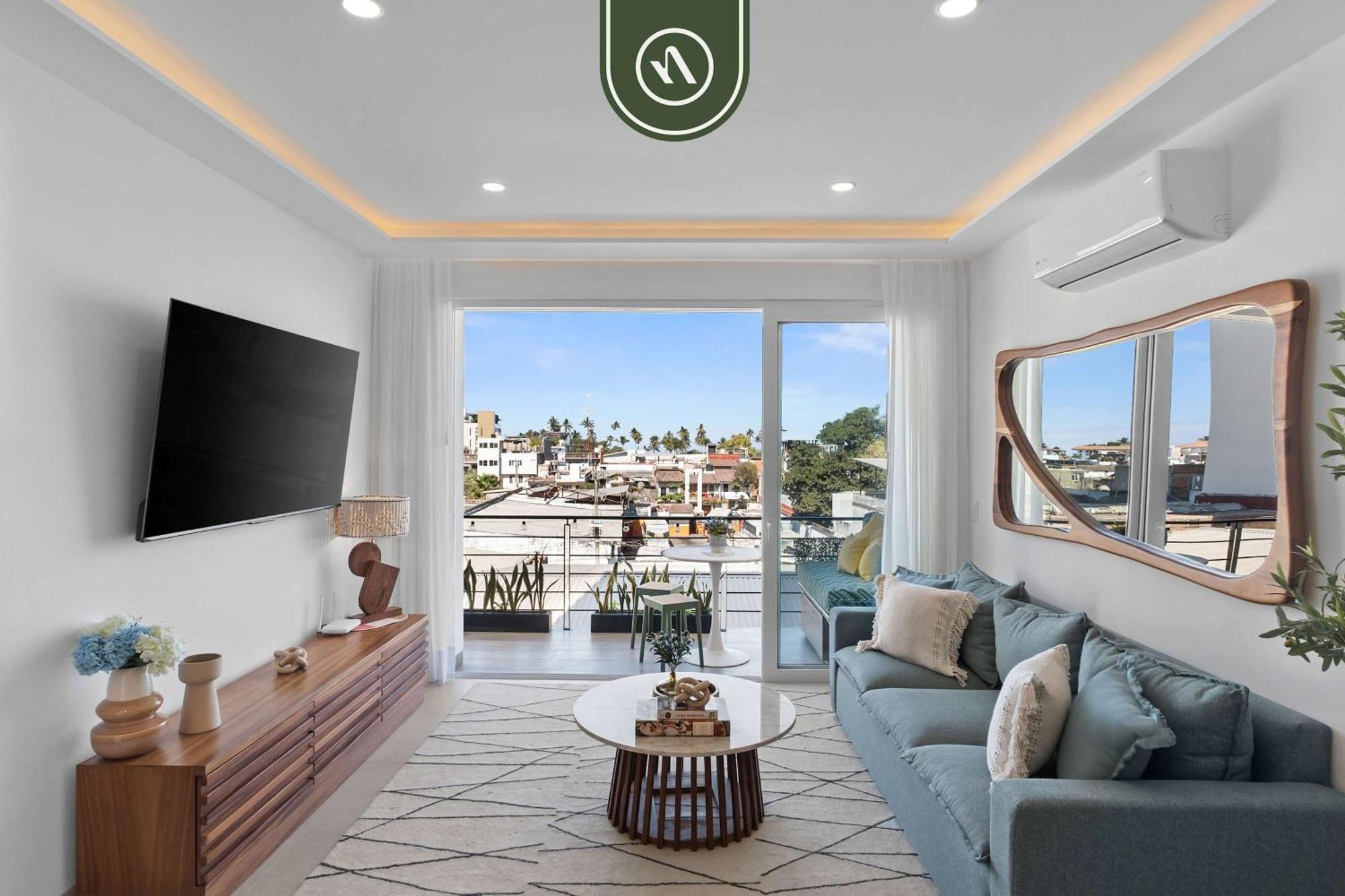 Boho 2 Bedroom - Dowtown - Rooftop Pool - Jacuzzi Apartamento Puerto Vallarta